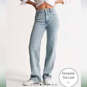 A&F high rise relaxed jeans